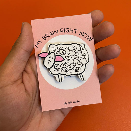Anxious Sheep Pin