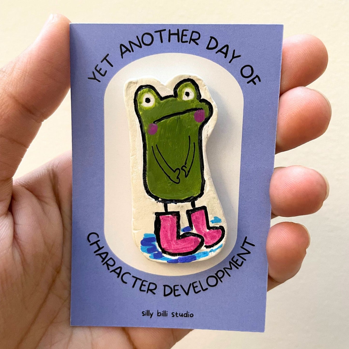Sad Froggy Clay Pin