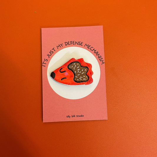 Defensive Hedgehog Pin