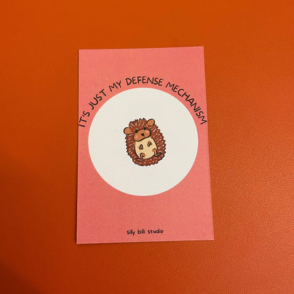 Defensive Hedgehog Pin