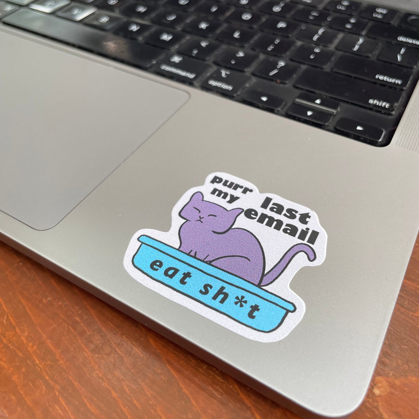 Laptop with a sticker 